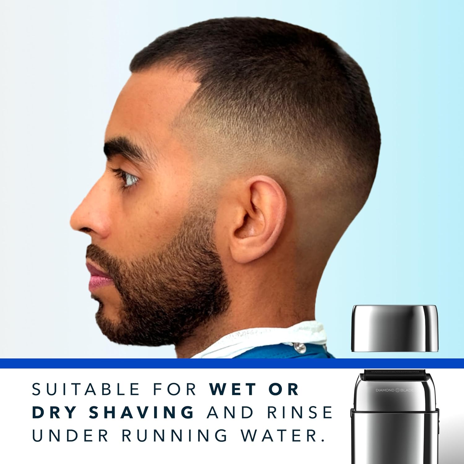 Blade & Stone PS501 Foil Shaver for Men – Dual Foil Cordless Shaver with Graphene-X Blades and 8000 RPM Digital Motor – All-Metal, Rechargeable Wet and Dry Razor – Aviator