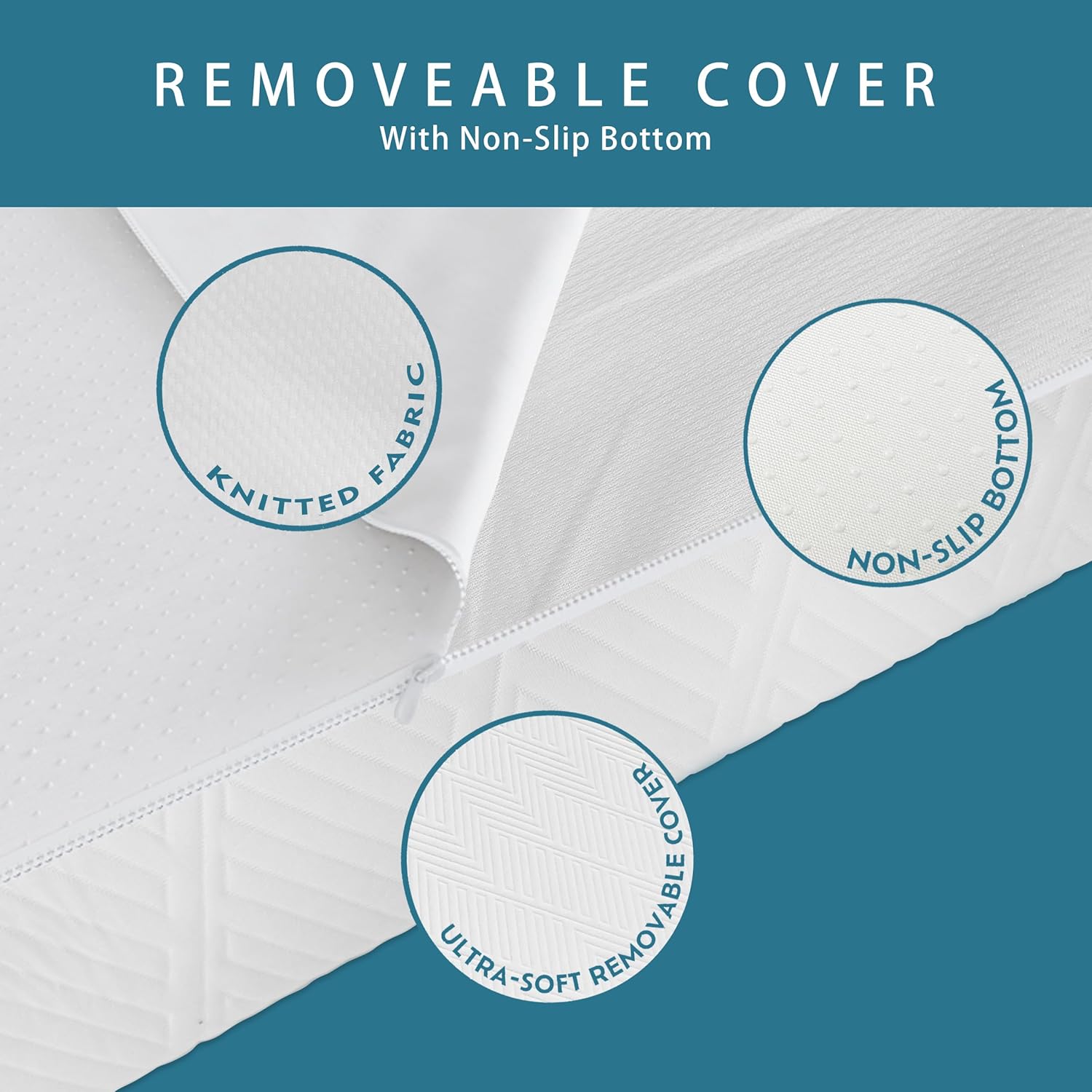 4.5 Inch Memory Foam Sofa Bed Replacement Mattress for Full Size Sleeper | Oeko-TEX| CertiPUR-US Certified | Washable Cover(Sofa Not Included)