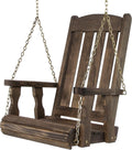 Amish Casual Heavy Duty Mission Pressure Treated Swing Chair (Dark Walnut Stain)