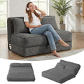 Convertible Folding Sofa Bed with Fixed Frame,Boneless Couch Loveseat Sleeper with 5-Position Adjustable Backrest & Thickened Cushion,Futon Couch with 2 Pillows for Bedroom,Small Spaces
