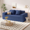 75'' Cloud Loveseat Sofa, No Assembly Required Comfy Deep Seat Teddy Couches 1 pcs for Living Room, Bedroom, Apartment(Teddy Fabric-Blue)