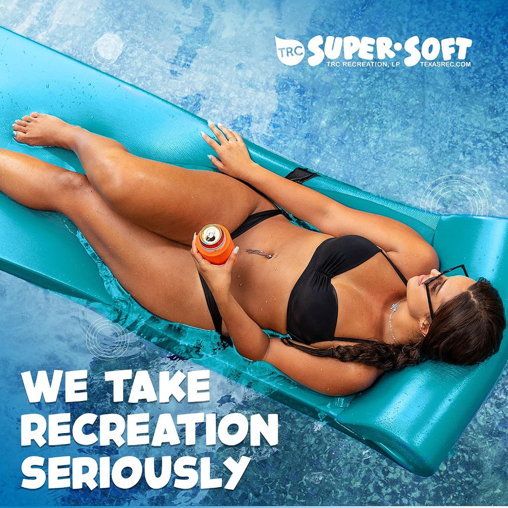 TRC Recreation Sunsation Thick Foam Pool Float Lounger w/Headrest for Lounging & Sunbathing in Swimming Pools, Beaches & Lakes