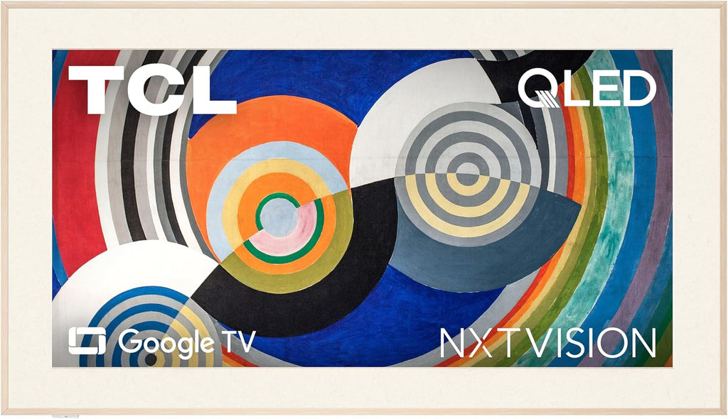 TCL 55 Inch Class NXTVISION Series Picture Frame Canvas Art TV | 55A300W, 2024 Model | QLED 4K HDR Smart Google TV | 120HZ Dolby Atmos Audio | Voice Remote Alexa Google Apple Streaming Television