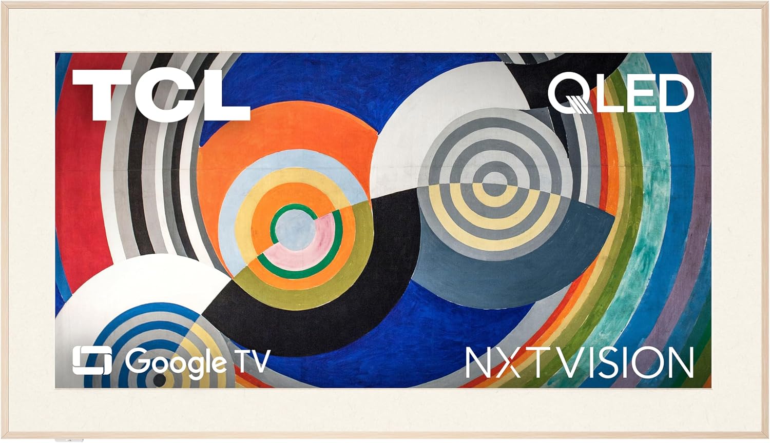 TCL 55 Inch Class NXTVISION Series Picture Frame Canvas Art TV | 55A300W, 2024 Model | QLED 4K HDR Smart Google TV | 120HZ Dolby Atmos Audio | Voice Remote Alexa Google Apple Streaming Television
