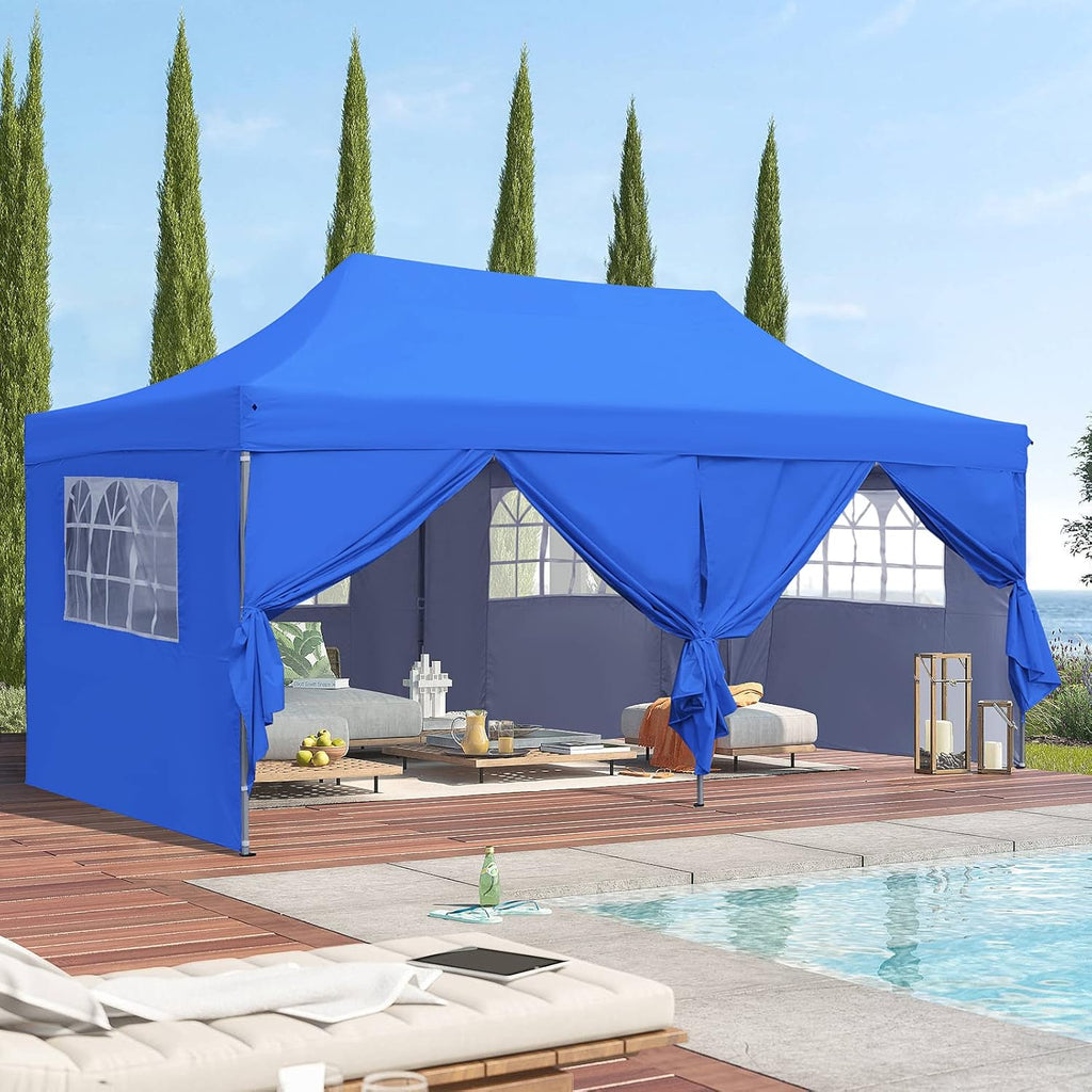 10x20 ft Instant Pop up Canopy, Wonlink Party Tent Folding Heavy Duty Gazebos with Removable Sidewalls and Wheeled Bag Waterproof