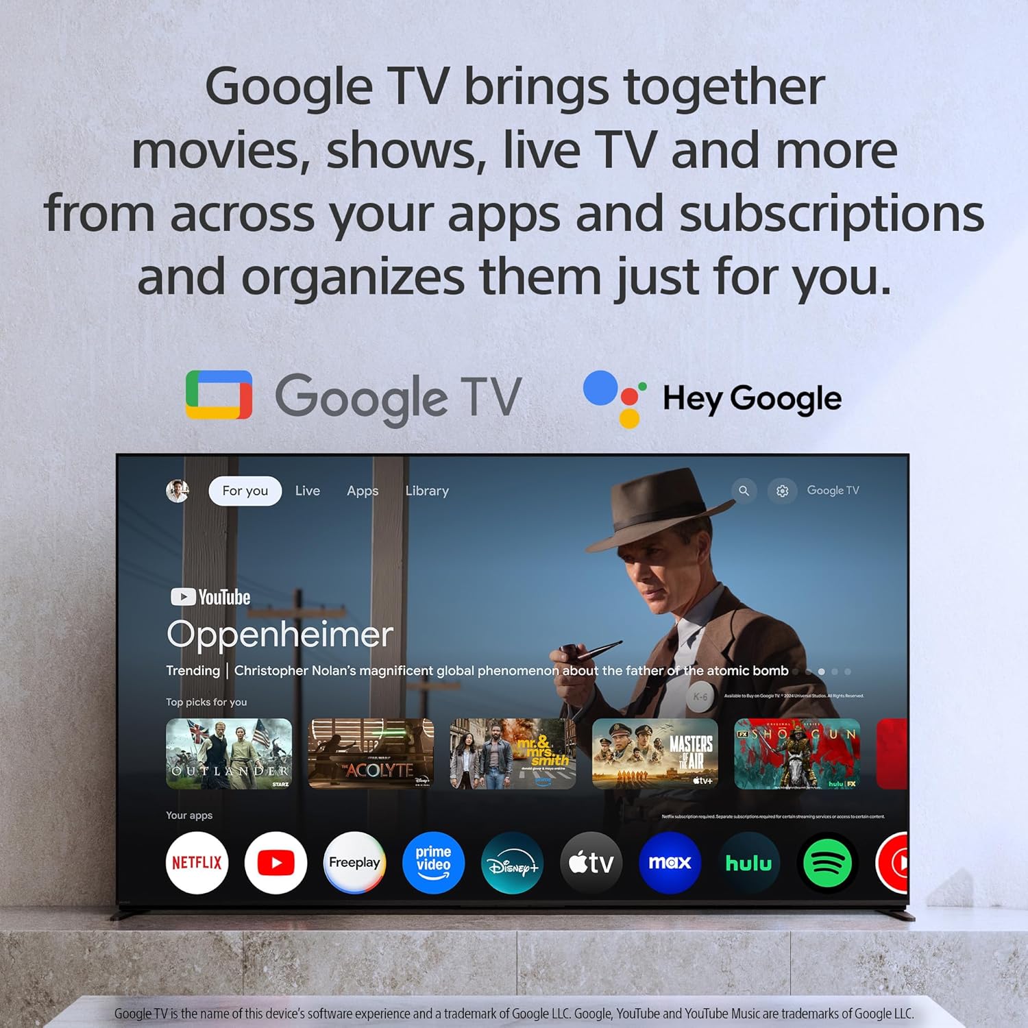 Sony BRAVIA 5 55 Inch TV, Mini LED, 4K Smart Google TV, XR Processor with AI Technology,120hz Television with Dolby Vision/Atmos, Exclusive Features for PlayStation®5, K-55XR50