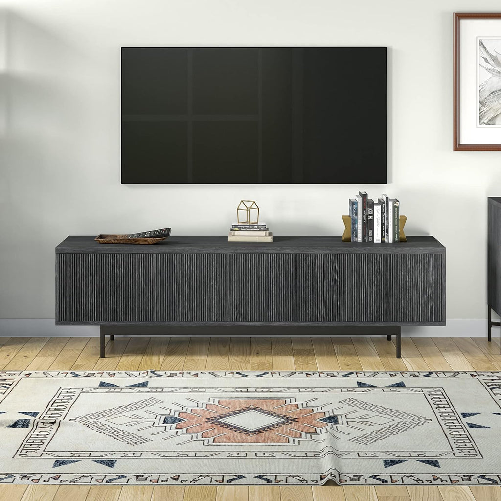 Henn&Hart Whitman, 70'' Rectangular TV Stand, Charcoal Gray