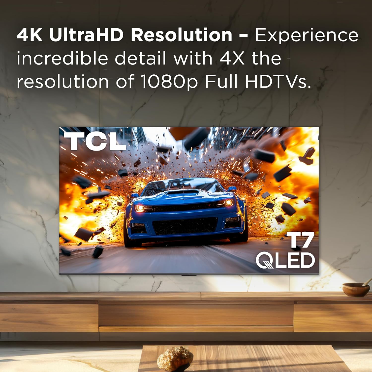 TCL 85 Inch Class T7 Series | 4K QLED HDR | 85T7, 2025 Model | 120HZ-144HZ High Brightness Smart Google TV Dolby Atmos Audio | Voice Remote Alexa Gaming Streaming Television