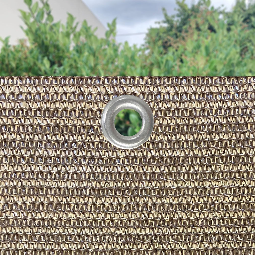 Heavy Duty Shade Sail - Straight Edge Sun Shade Cover - Shade Cloth for Patio, Pergola, Backyard, Awning (Walnut, 10' x 13')