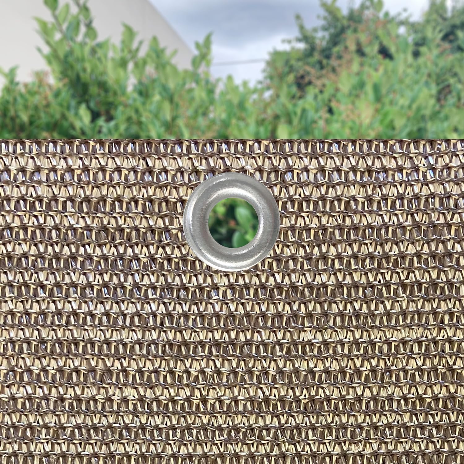 Heavy Duty Shade Sail - Straight Edge Sun Shade Cover - Shade Cloth for Patio, Pergola, Backyard, Awning (Walnut, 10' x 13')