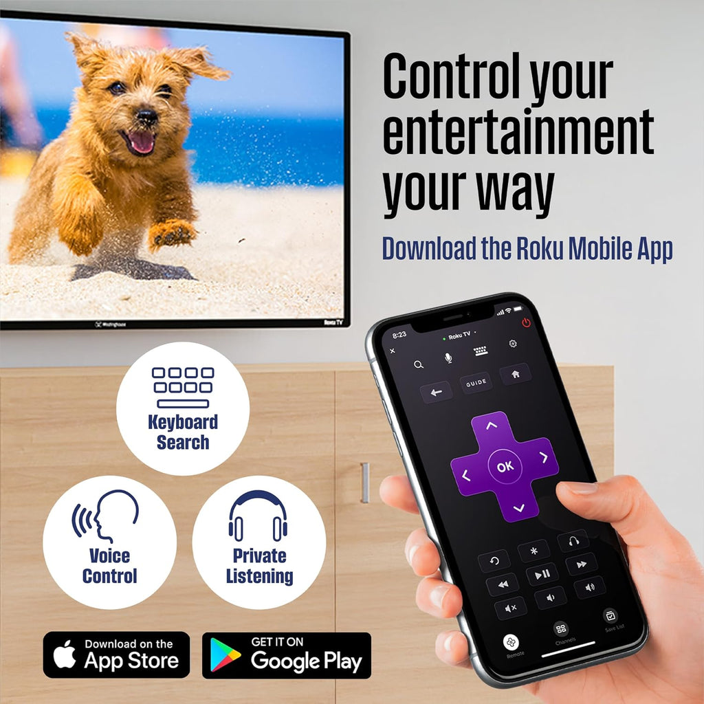 Westinghouse Roku TV - 43 Inch Smart TV, 1080P FHD Television with Wi-Fi Connectivity and Mobile App, Flat Screen, Bluetooth, Compatible with Apple AirPlay, Alexa and Google Assistant