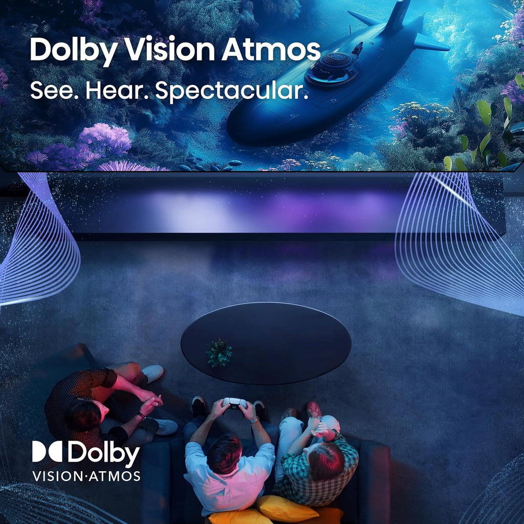 Hisense 50' E6 Cinema Series Hi-QLED 4K UHD Smart Fire TV (50E6QF, 2025 Model) - AI Light Sensor, Dolby Vision · Atmos, Voice Remote with Alexa, Motion Rate 120, HDR 10+ Adaptive, Game Mode Plus