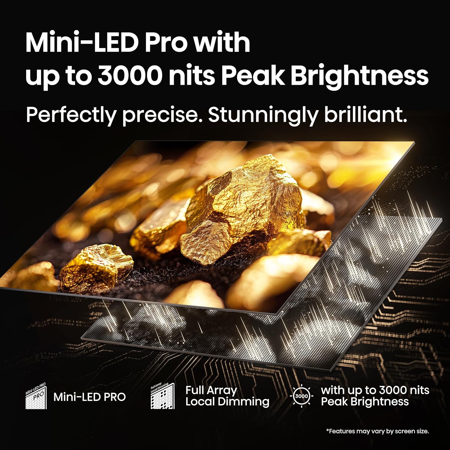 Hisense 85' U7 Mini-LED ULED 4K UHD Best Premium Gaming Google Smart TV (85U75QG, 2025 Model) - QLED, Native 165Hz, VRR 288, Up to 3000 Nits, HDR10+, Dolby Vision IQ · Atmos, IMAX Enhanced, 2.1.2 Ch