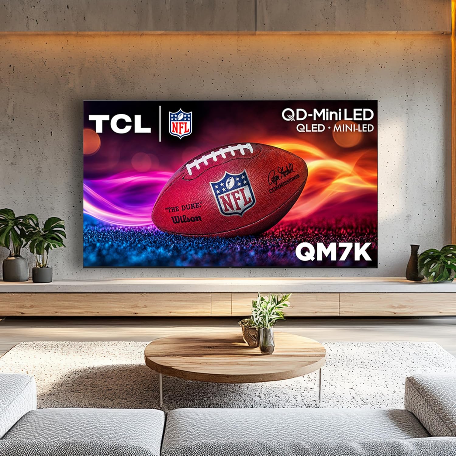 TCL 55 Inch Class QM7K Series | Mini LED QLED 4K HDR | 55QM7K, 2025 Model | 120HZ-144HZ Anti Reflective Screen Smart Google TV Dolby Atmos Onkyo Audio | Voice Remote Alexa Gaming Streaming Television