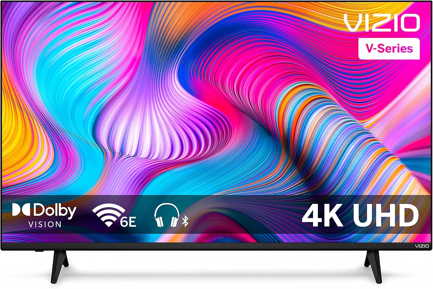 VIZIO 43-inch V-Series 4K LED HDR Smart TV w/Dolby Vision, WiFi 6E, Bluetooth Headphone Capable, AMD FreeSync & Alexa Compatibility, V435M-K04, 2023 Model