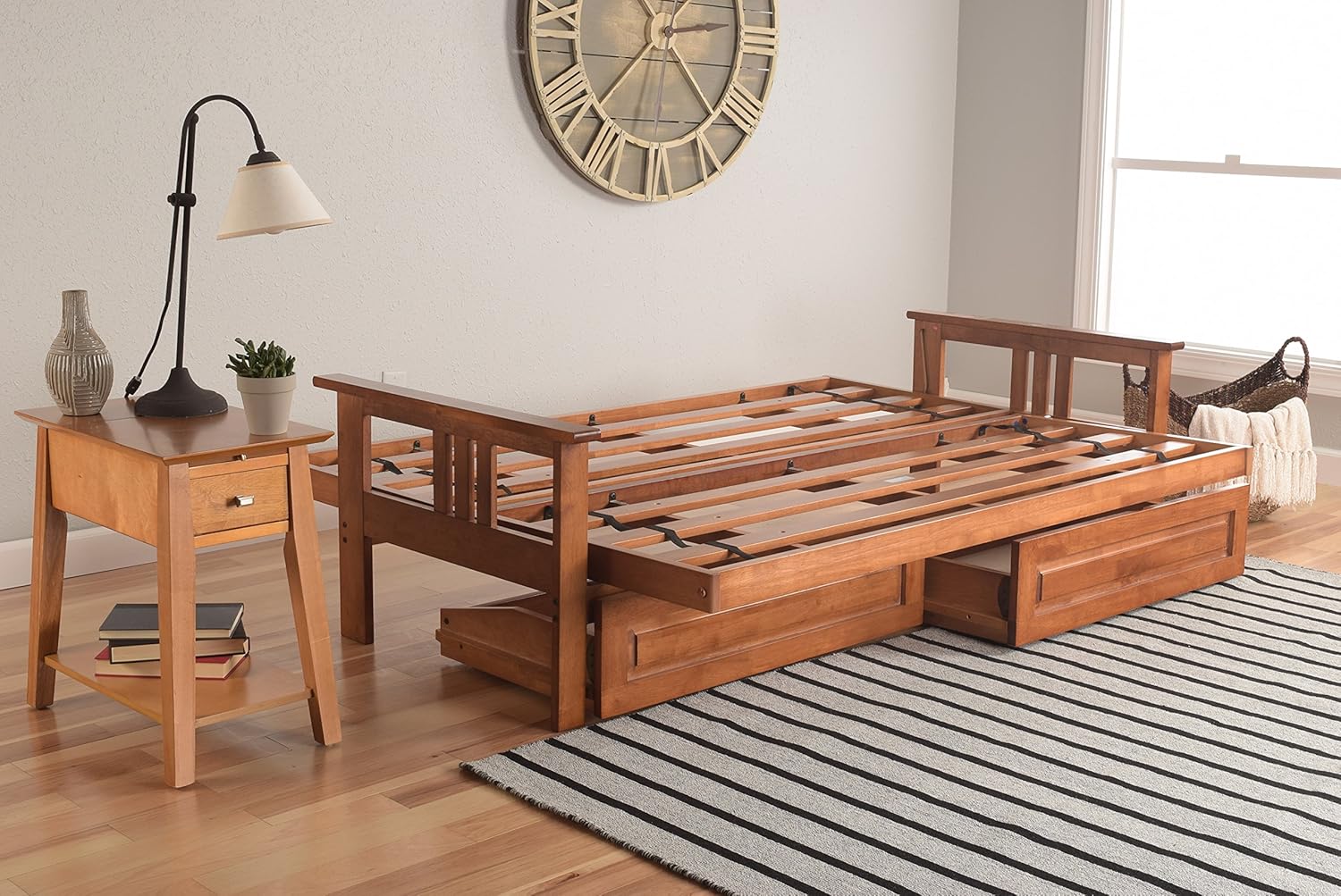 Kodiak Futons Monterey Futon Frame with Drawers, Included, Barbados