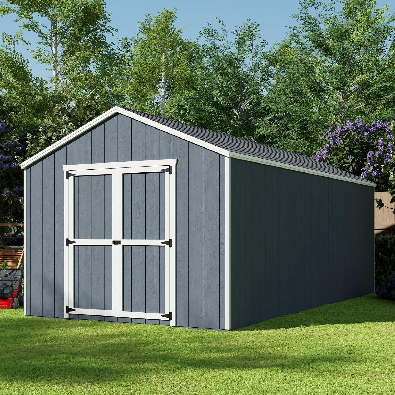 Little Cottage Co. 10x20 Value Gable Shed with Floor, Outdoor Wood Storage Do-It-Yourself Precut Kit