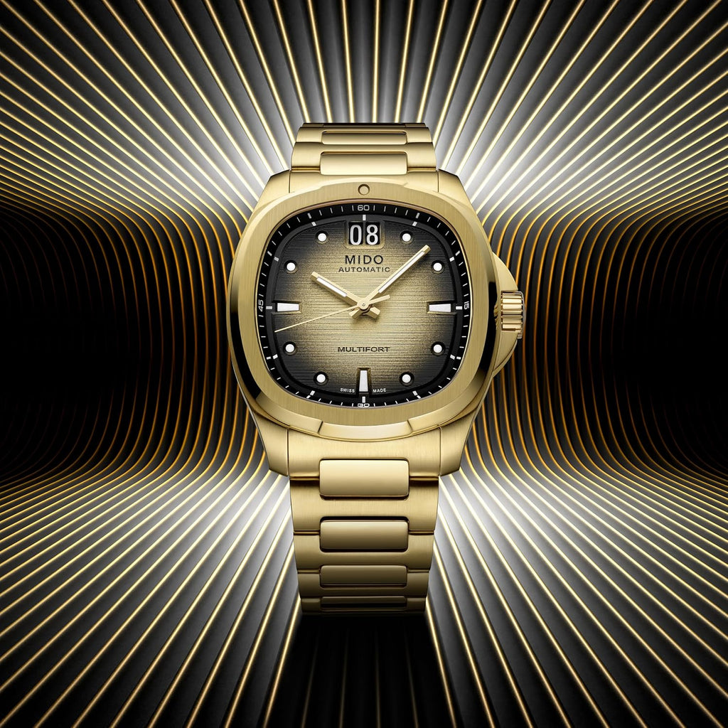 MIDO Multifort TV Big Date - Swiss Automatic Watch for Men - 40mm Case with Transparent Caseback