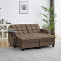 70.9' Chaise Lounge Chair Indoor, Oversized Boucle Upholstered Sofa Bed, Adjustable Backrest Deep Seat Reading Chair, Sofas Couches for Living Room with Storage, Cup Holders and 360° Swivel Side Table