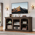 YITAHOME Farmhouse TV Stand for 65 Inch TV, Entertainment Center with Adjustable Shelf, Large TV Console Table for Living Room (Walnut)