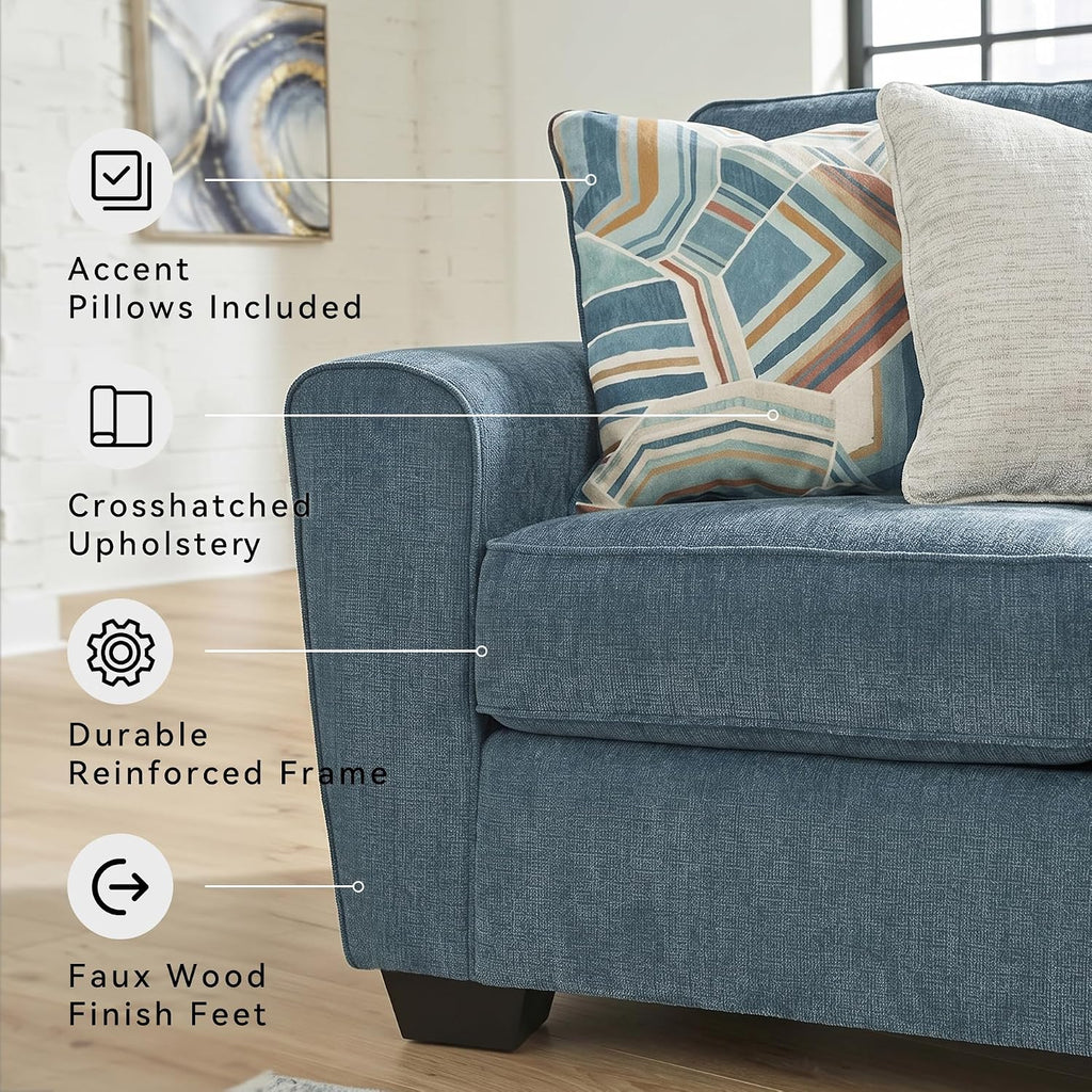 Signature Design by Ashley Cashton Casual Sofa for Living Room, Blue