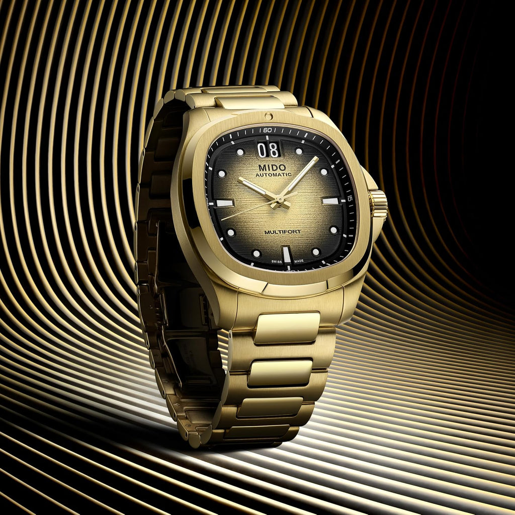 MIDO Multifort TV Big Date - Swiss Automatic Watch for Men - 40mm Case with Transparent Caseback
