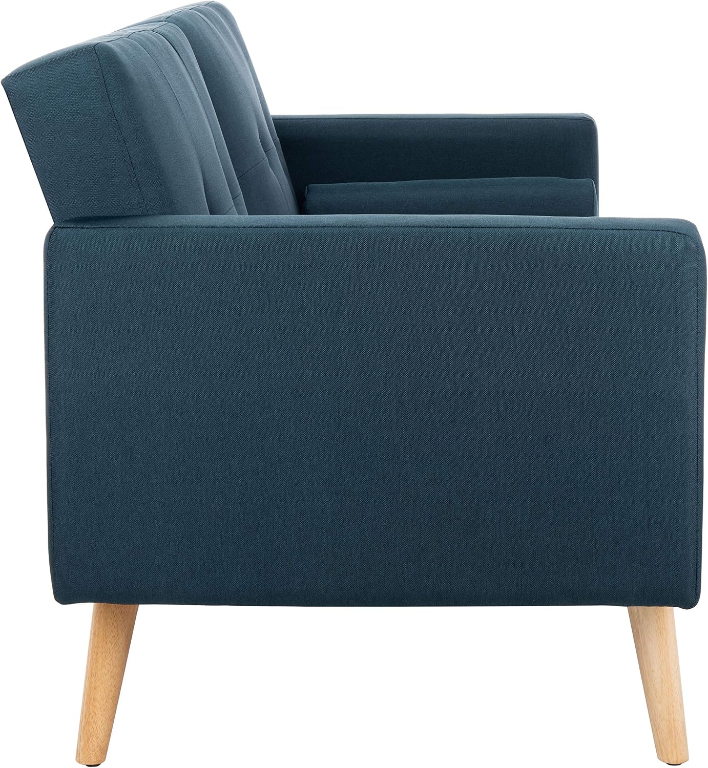 Safavieh Home Murray Modern Navy and Natural Foldable Futon Sofa Bed