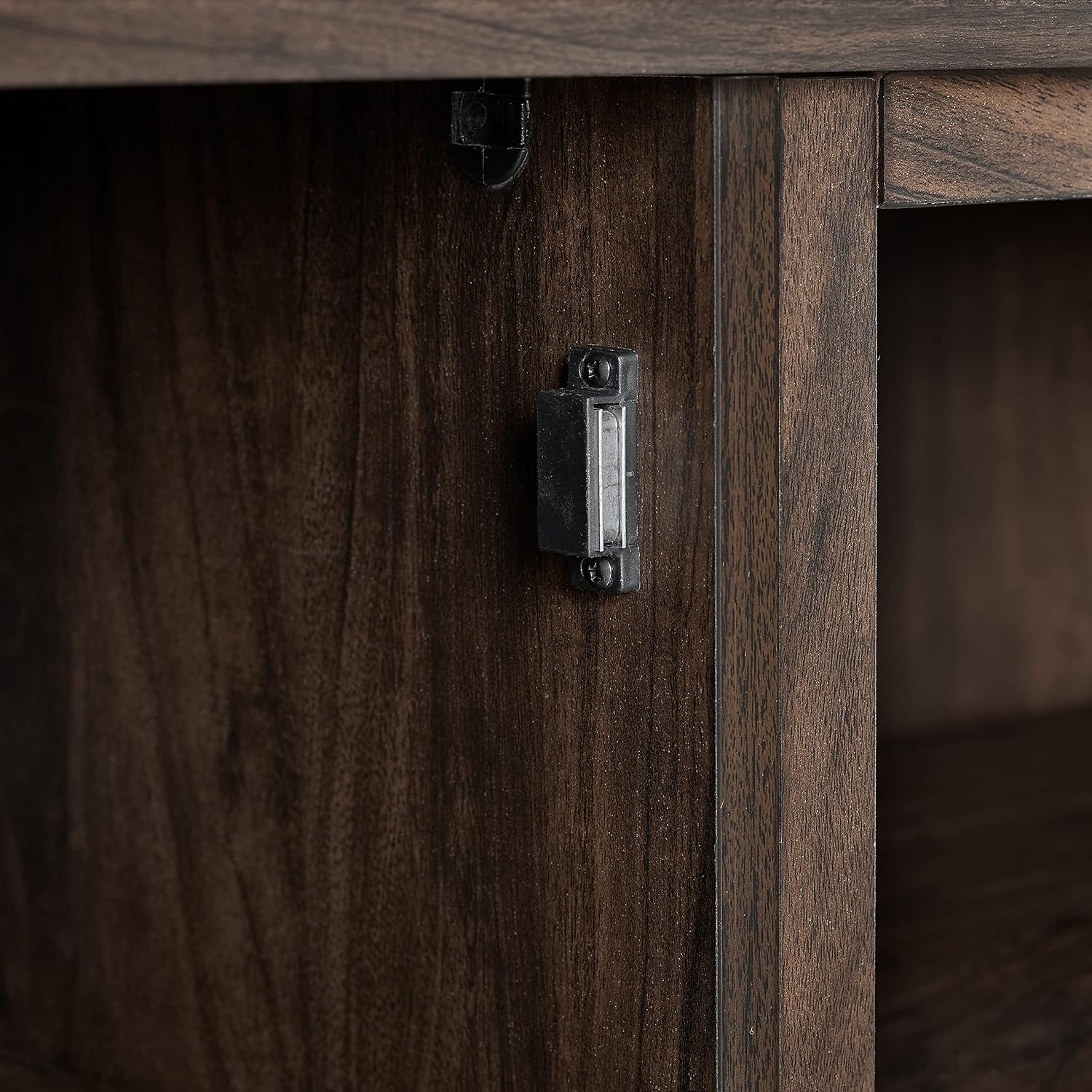 Crosley Furniture Camden Corner TV Stand for 65+ inch TVs, Entertainment Center with Storage Shelves, Dark Walnut