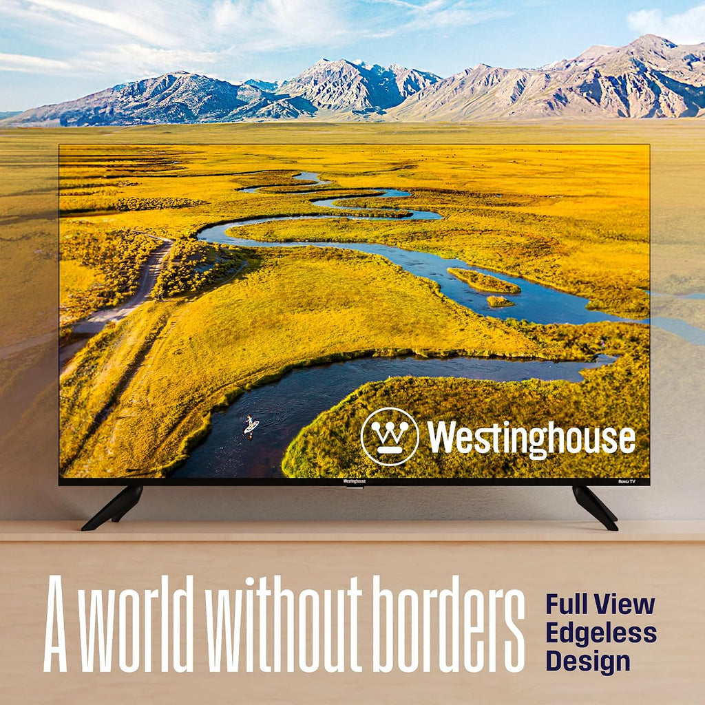 Westinghouse Roku TV - 55 Inch Smart TV, 4K UHD QLED Television w/HDR 10+, Dolby Vision, Wi-Fi & Mobile App Connectivity, Flat Screen Compatible w/Apple HomeKit, Alexa, & Google Assistant