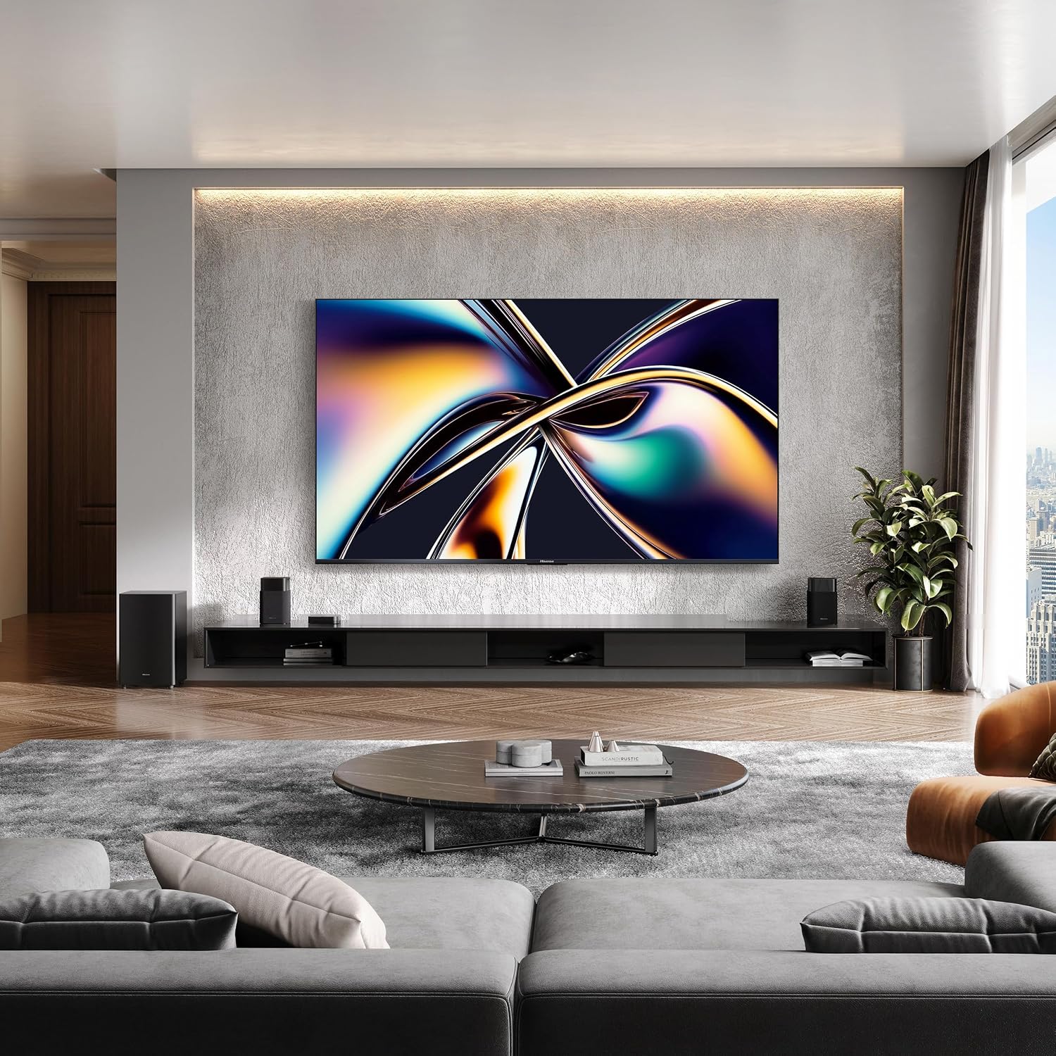 Hisense 55' Class U6 Series Mini-LED 4K UHD Smart Fire TV (55U65QF, 2025 Model) - QLED, Native 144Hz, HDR10+, Dolby Vision IQ, Dolby Atmos, Game Mode Pro, ALLM, Alexa Built in, Black