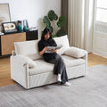 Eafurn 3 in 1 Convertible Pull Out Sleeper Sofa Couch Bed Queen Size, Corduroy Pullout Lounge Loveseat RV Sofa&Couches Sofabed with Soft Pillows Armrest,Side Pockers for Living Room Apartment