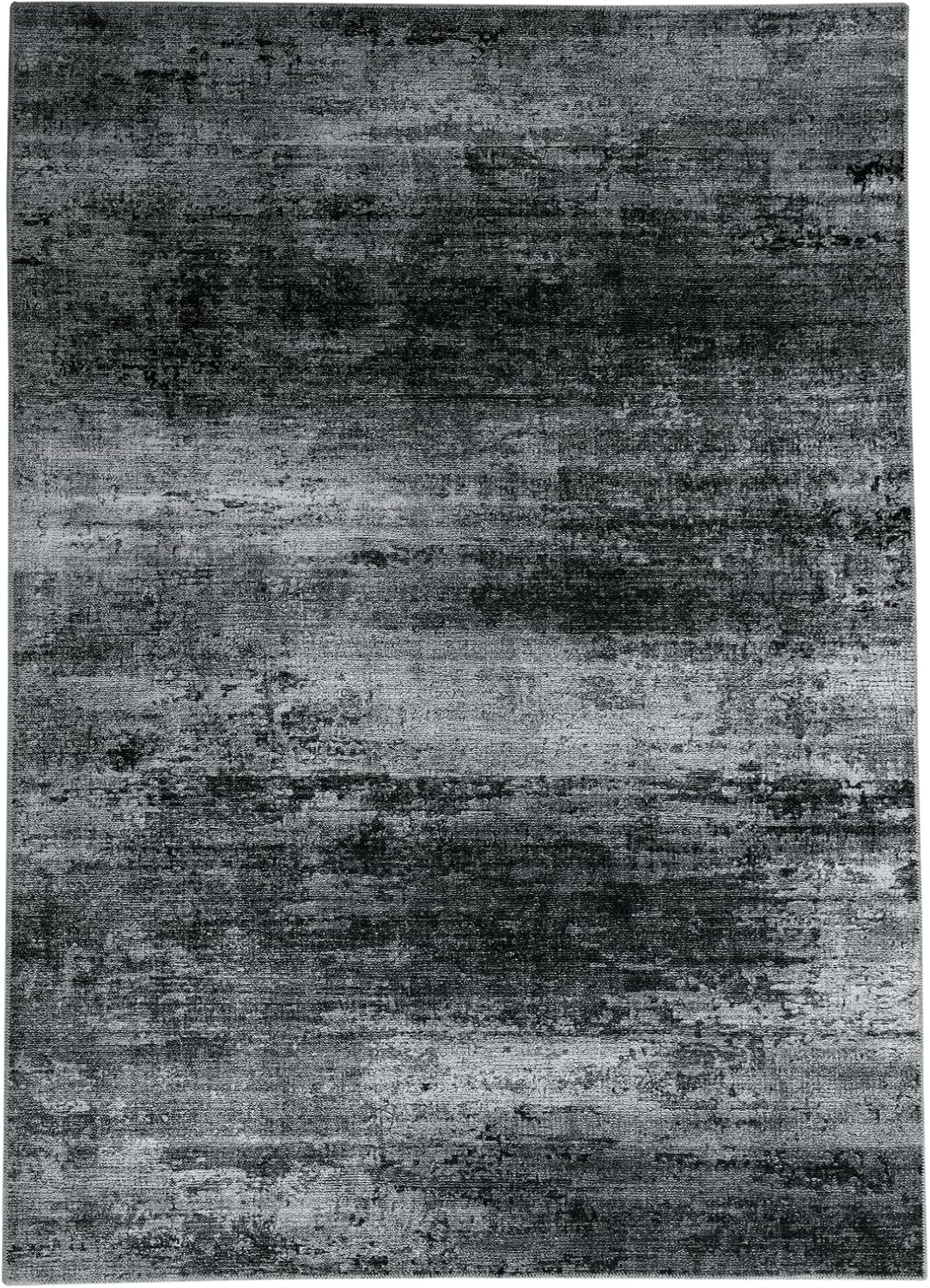 HOMBYS Modern Area Rug for Living Room Bedroom, Large Boho Floor Carpet with Non-Slip Backing for Indoor Office Dining Room, Abstract Home Deco Non-Shedding, Machine Washable (Black, 10 x 14 ft)