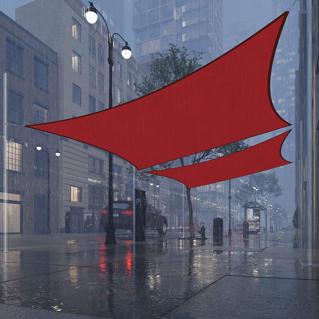 Royal Shade 12' x 16' Red Rectangle Waterproof Sun Shade Sail Order to Make rsTADS14 Canopy Awning, UPF50+ 95% UV Blockage Water Resistant, Outdoor Backyard Patio Garden Carport (We Customize)