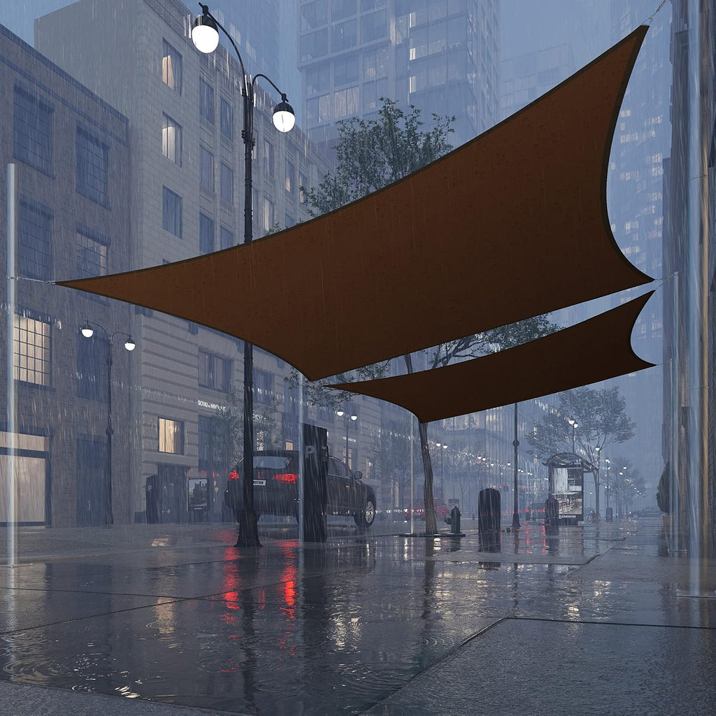Royal Shade 14' x 20' Brown Rectangle Waterproof Sun Shade Sail Order to Make rsTADS14 Canopy Awning, UPF50+ 95% UV Blockage Water Resistant, Outdoor Backyard Patio Garden Carport (We Customize)