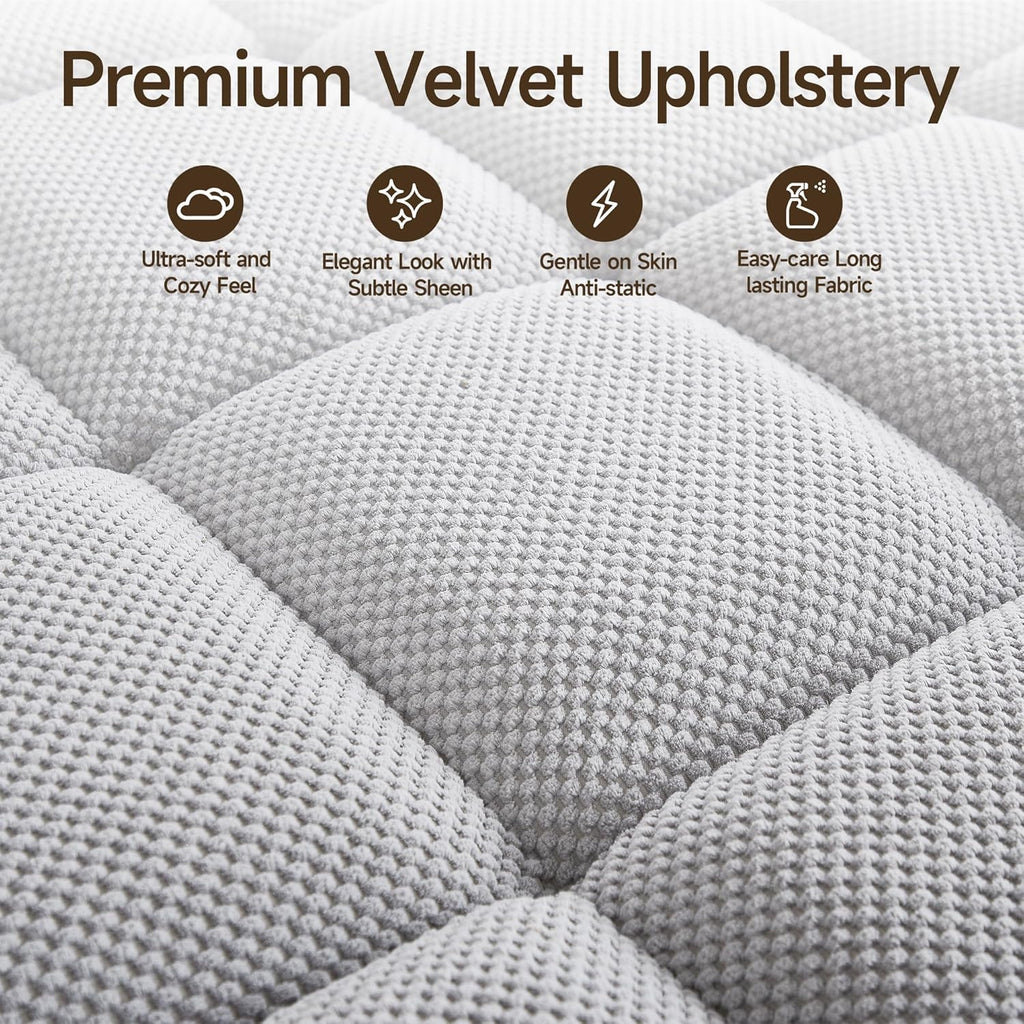70.9' Chaise Lounge Chair Indoor, Oversized Boucle Upholstered Sofa Bed, Adjustable Backrest Deep Seat Reading Chair, Sofas Couches for Living Room with Storage, Cup Holders and 360° Swivel Side Table