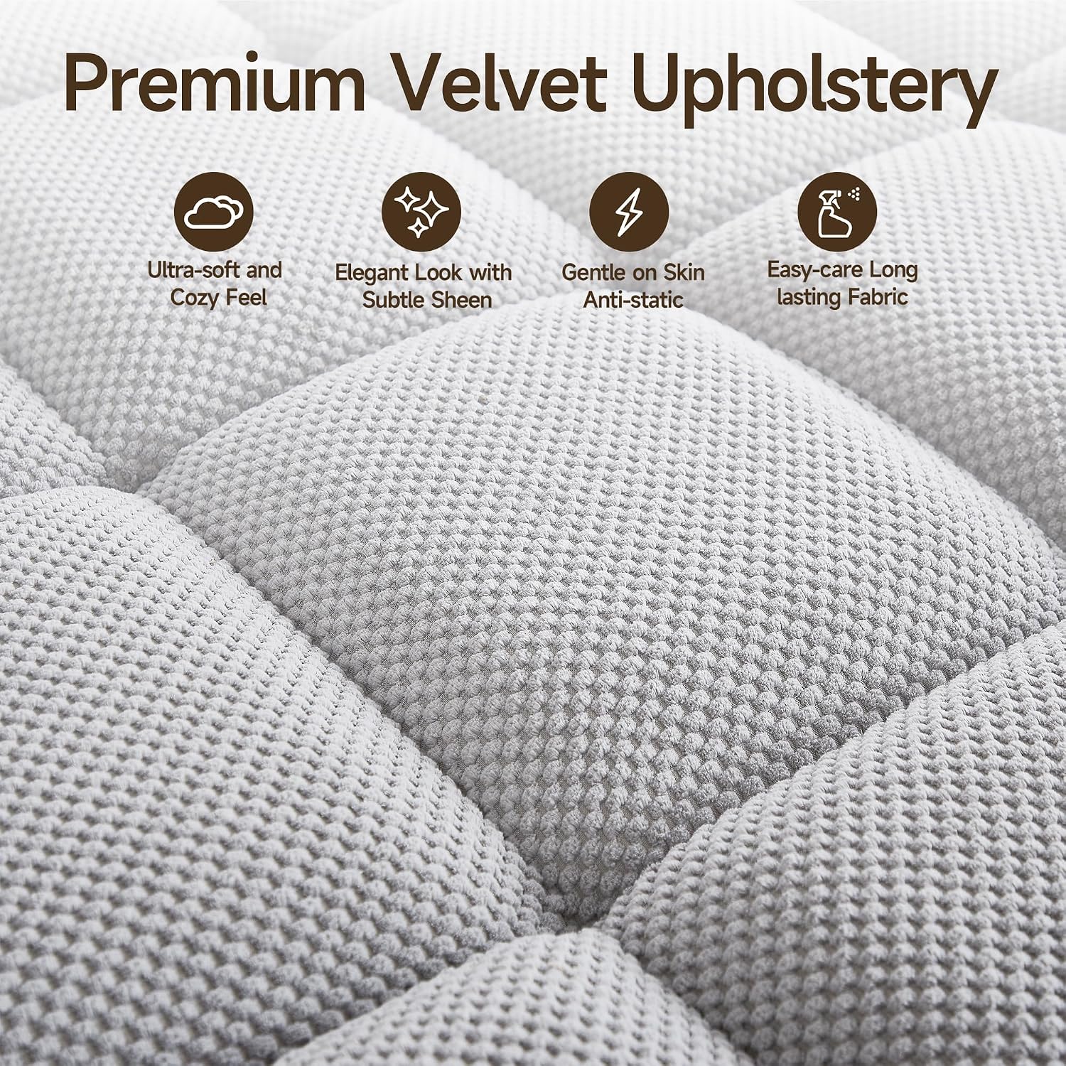 41.7' Oversized Chaise Lounge Chair Indoor, Boucle Upholstered Sofa Bed with Adjustable Backrest, Deep Seat Reading Chair, Sofas Couches for Living Room, Storage, Cup Holders & 360° Swivel Side Table