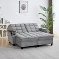 70.9' Chaise Lounge Chair Indoor, Oversized Boucle Upholstered Sofa Bed, Adjustable Backrest Deep Seat Reading Chair, Sofas Couches for Living Room with Storage, Cup Holders and 360° Swivel Side Table