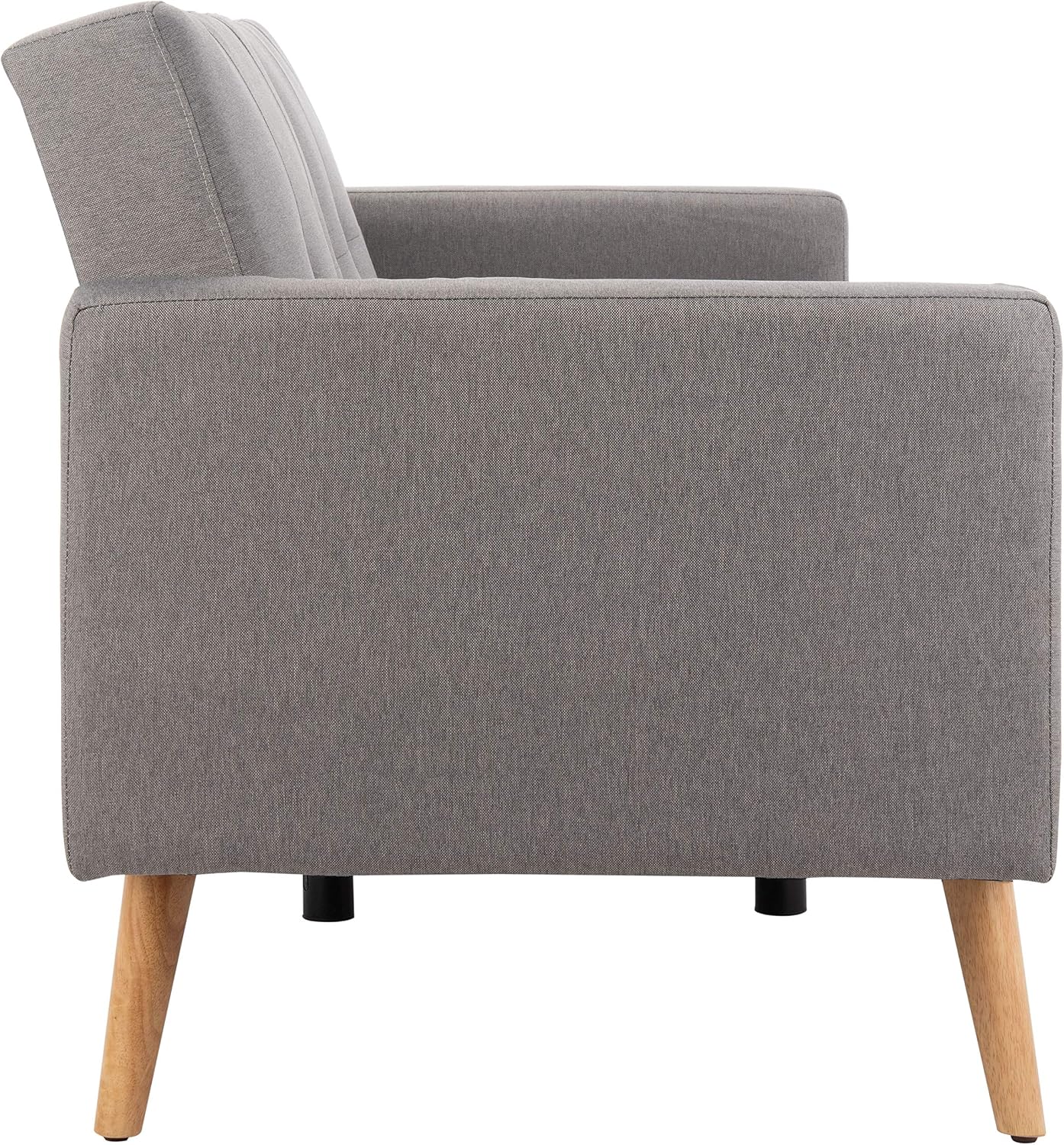 Safavieh Home Murray Retro Grey Foldable Convertible Tufted 71.7' Sofa Bed with Pillow Futon