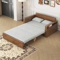 48'full double size grey cushion convertible sofa sleeper with storage,sectional sleeper sofa with reversible chaise,wood sofa bed 3 in 1 pull out couch bed for livingroom,apartment,bedroom,office