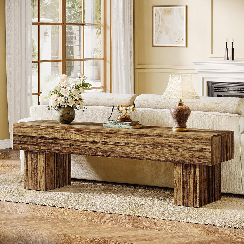 Tribesigns 63' TV Stand, Farmhouse Entertainment Center, Low TV Console Table for Living Room, Long Media Console Television Stands for 55/60/65 Inch TV