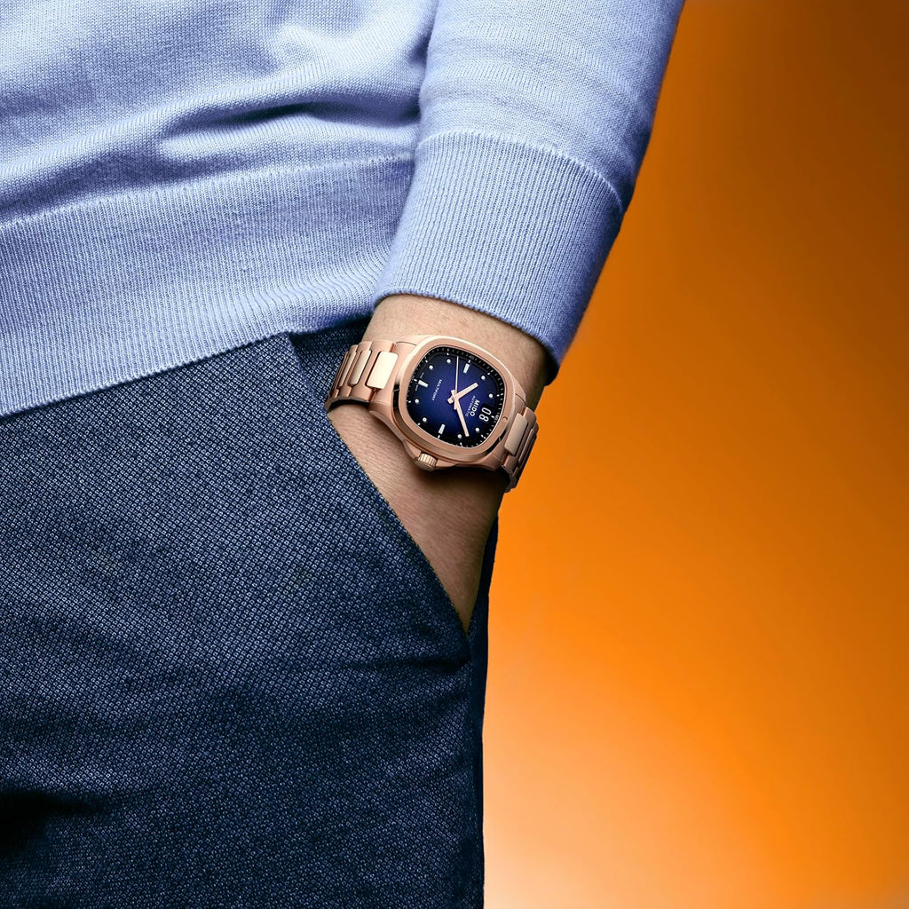 MIDO Multifort TV Big Date - Swiss Automatic Watch for Men - 40mm Case with Transparent Caseback