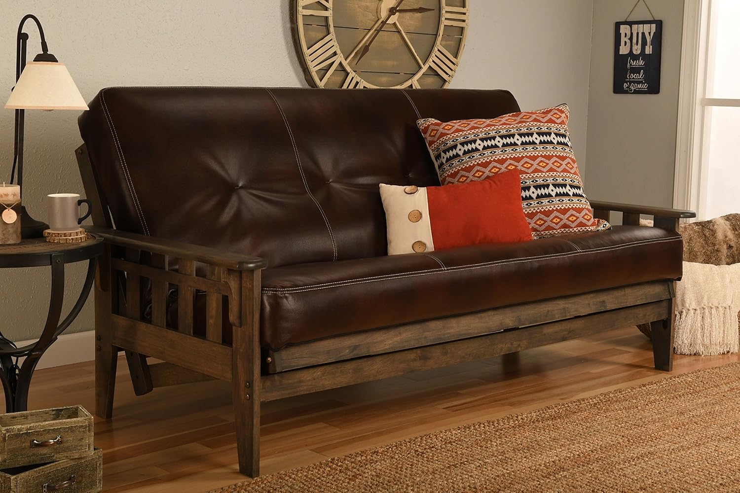 Kodiak Furniture Tucson Full Size Futon Set, Oregon Trail Java