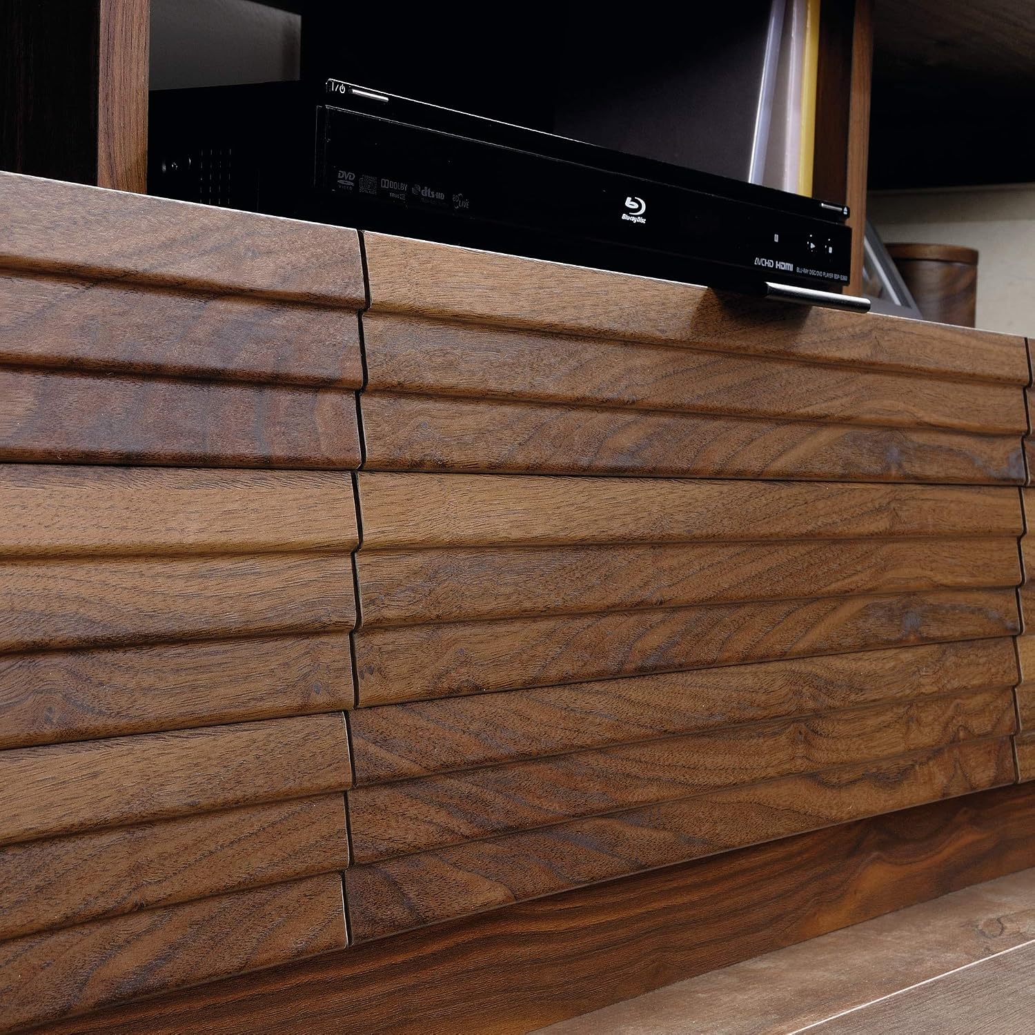 Sauder Harvey Park TV Credenza, Accommodates up to 70-Inch TV, Large Credenza - Grand Walnut Finish