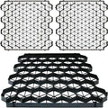 12 Units Permeable Pavers Gravel, Grass& Gravel Driveway System, Interlocked Pavers Gravel Grid Black PE Shed Base 1.6' Depth, 32 Sq Ft (12)