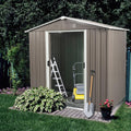 KEIKI 6x5 FT Outdoor Metal Storage Shed with Peaked Roof,Vents and Lockable Door for Garden Yard