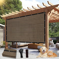 Outdoor 90% Sun Shade Cloth with Grommets, 14 X 20 FT Pergola Shade Cover for Garden Patio Carport Kennel Swimming Pool, Mocha (We Make Custom Size)