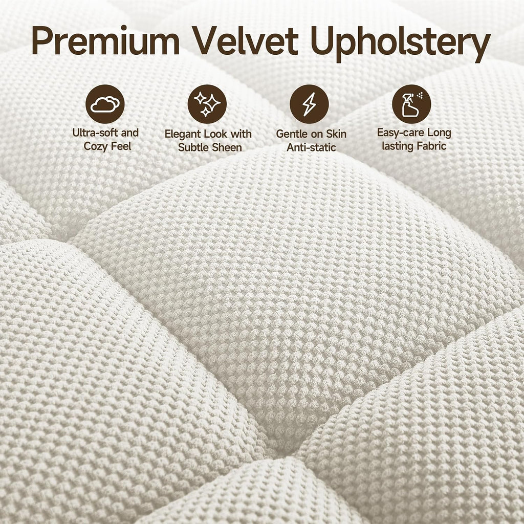 70.9' Chaise Lounge Chair Indoor, Oversized Boucle Upholstered Sofa Bed, Adjustable Backrest Deep Seat Reading Chair, Sofas Couches for Living Room with Storage, Cup Holders and 360° Swivel Side Table