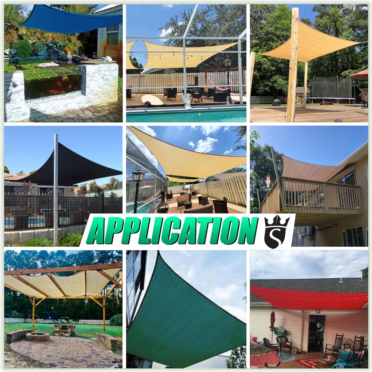 Royal Shade 12' x 16' CBlack Rectangle Square Sun Shade Sail Order to Make RTAPR0814 Canopy, UPF50+ 95% UV Blockage, 200GSM Commercial Standard Heavy Duty, 3 Years Warranty (We Make Custom Size)