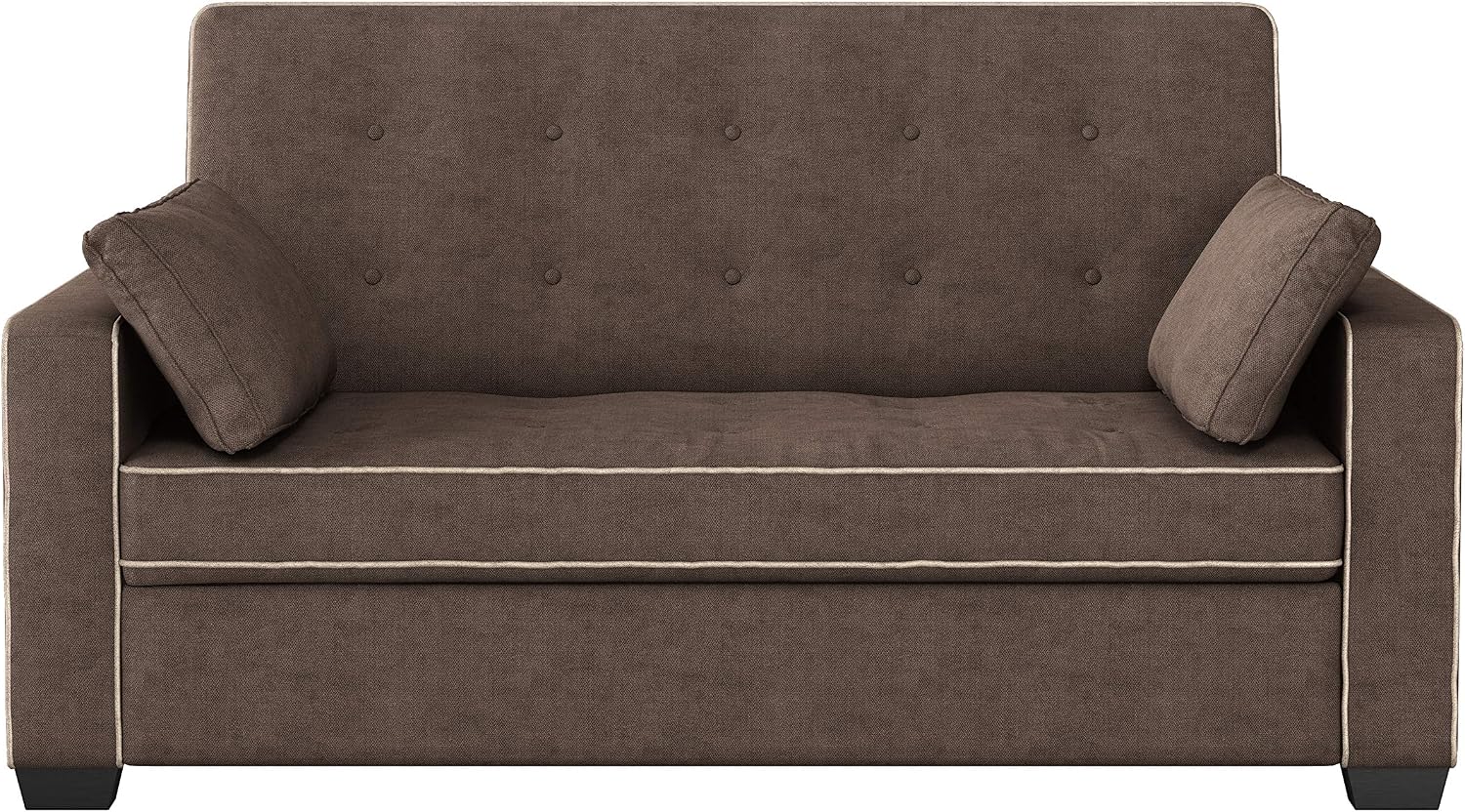 Serta Ainsley Loveseat with Pull Out Sleeper Microfiber Java Full