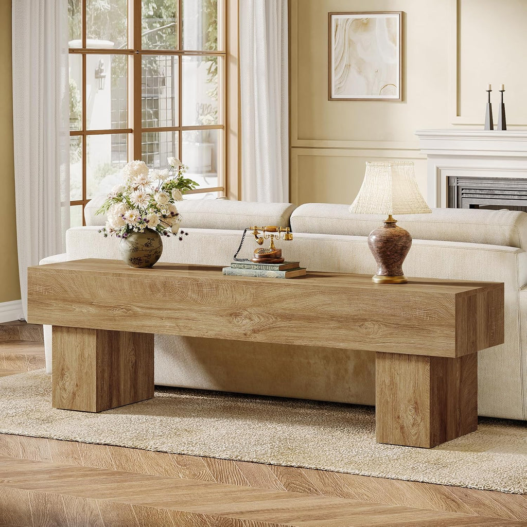Tribesigns 63' TV Stand, Farmhouse Entertainment Center, Low TV Console Table for Living Room, Long Media Console Television Stands for 55/60/65 Inch TV